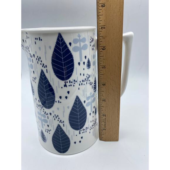 Donna Wilson‎ Sprig Blue White Pitcher 2009 Rare Bone china United Kingdom